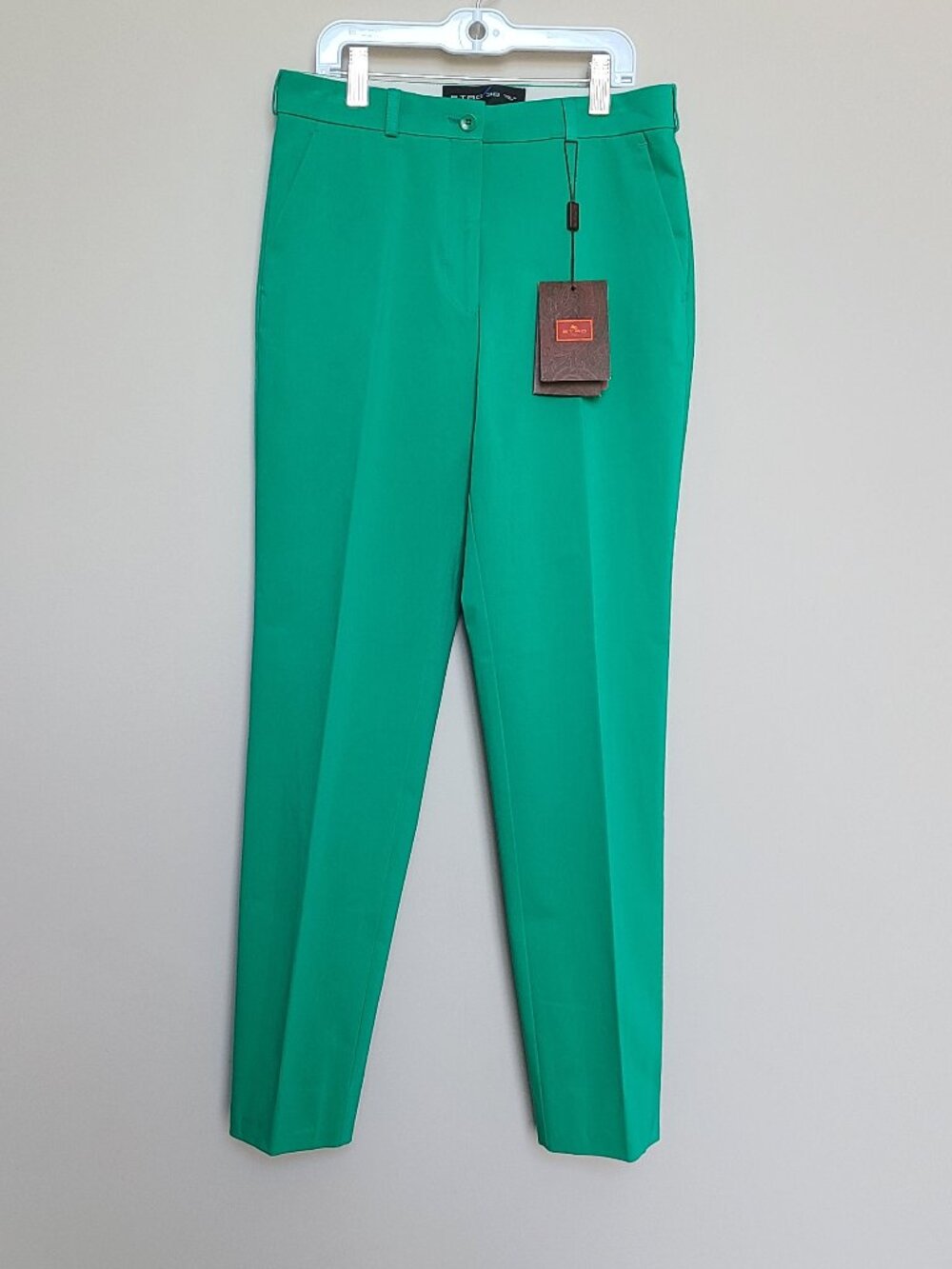 Etro Size 38 Green ankle Pants bright solid green New